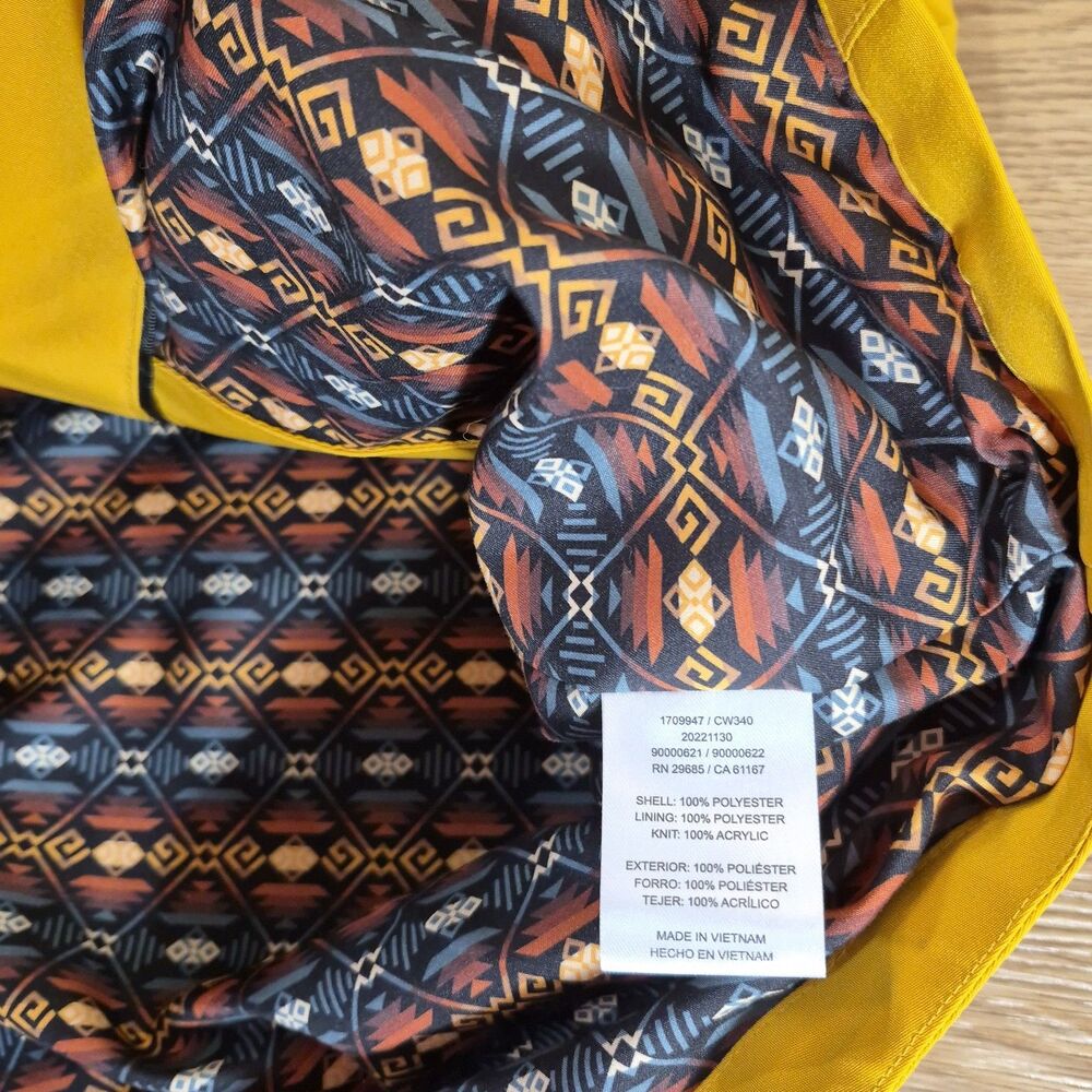 Pendleton Rain Jacket Womens Medium Yellow Waterproof Full Zip Softshell Hooded - Picture 3 of 12